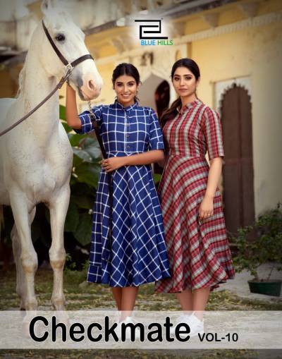 Checkmate Vol 10 By Blue Hills Printed Rayon Kurti Collection